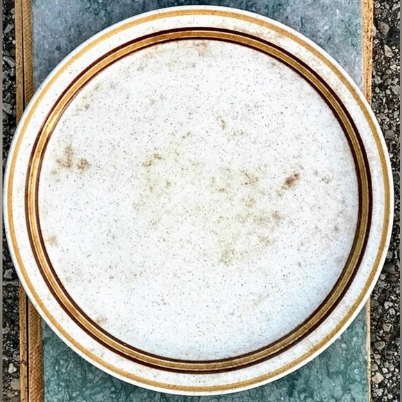 Rare Vintage Irish BRENDAN ERIN STONE Striped Mottled Chop Plate Arklow Ireland - Picture 8 of 10